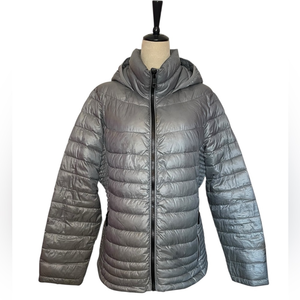 Calvin Klein Gray Packable Down Blend Puffer Jack… - image 1